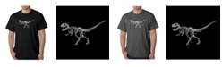 LA Pop Art Men's Word Art T-Shirt - Dinosaur T-Rex Skeleton